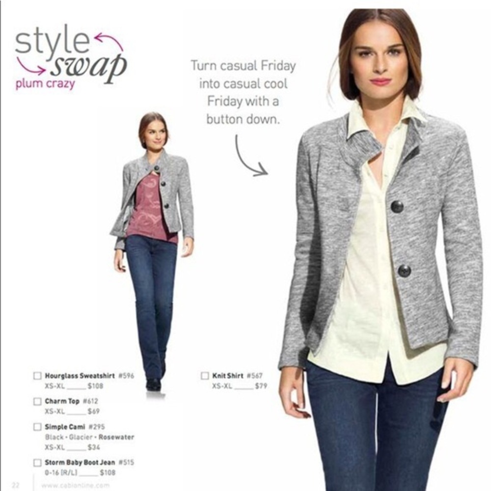 CAbi Hourglass sweatshirt jacket